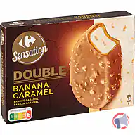 Rappel produit Carrefour Sensation Bâtonnets Double Banana Caramel x4