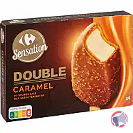 Rappel produit Carrefour Sensation Bâtonnets Double - Caramel au beurre salé x4