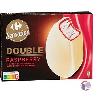 Rappel produit Bâtonnets Double Raspberry chocolat blanc Framboise x4 Carrefour Sensation