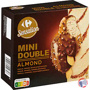 Rappel produit Bâtonnets Mini double almond Carrefour Sensation