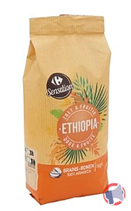 Rappel produit Café ETHIOPIA grains 1kg CARREFOUR SENSATION