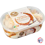 Rappel produit CARREFOUR SENSATION Crème glacée VANILLE MACADAMIA Sauce saveur caramel