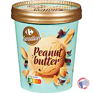 Rappel produit Pot glace Peanut butter 500ml 300g Carrefour Sensation (photo numéro 1)