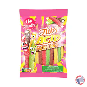 Rappel produit TUBS' ACID MAXI LONG CARREFOUR SENSATION