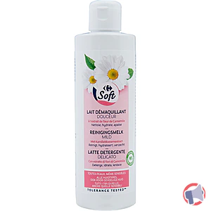 Rappel produit LAIT DEMAQUILLANT DOUCEUR CARREFOUR SOFT