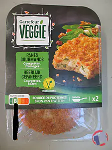 Rappel produit PANES GOURMANDS Courgettes, fromage Carrefour VEGGIE