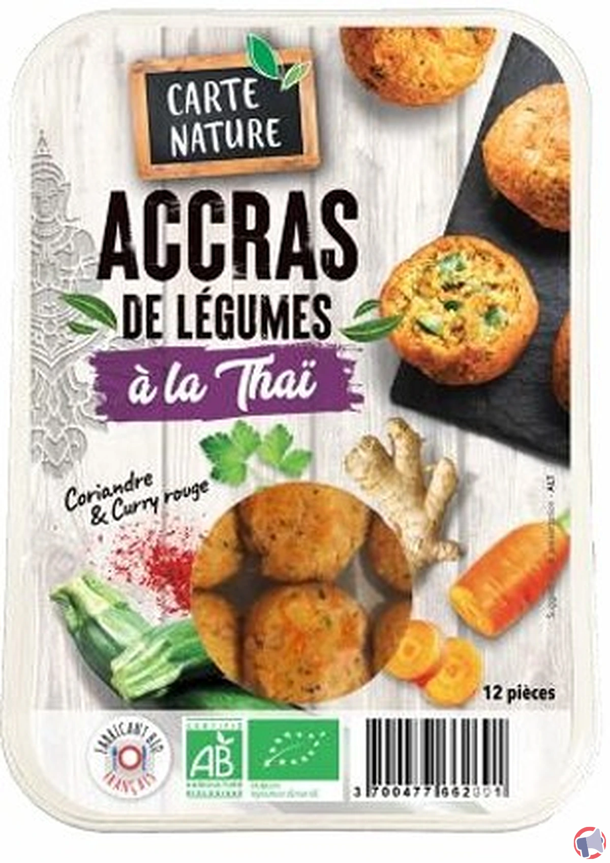 Rappel carte nature accras légumes thaï : ne consommez pas le produit concerné