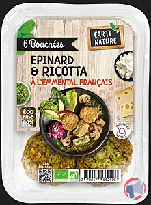 Rappel produit Bouchées épinards et ricotta Carte Nature et Kambio