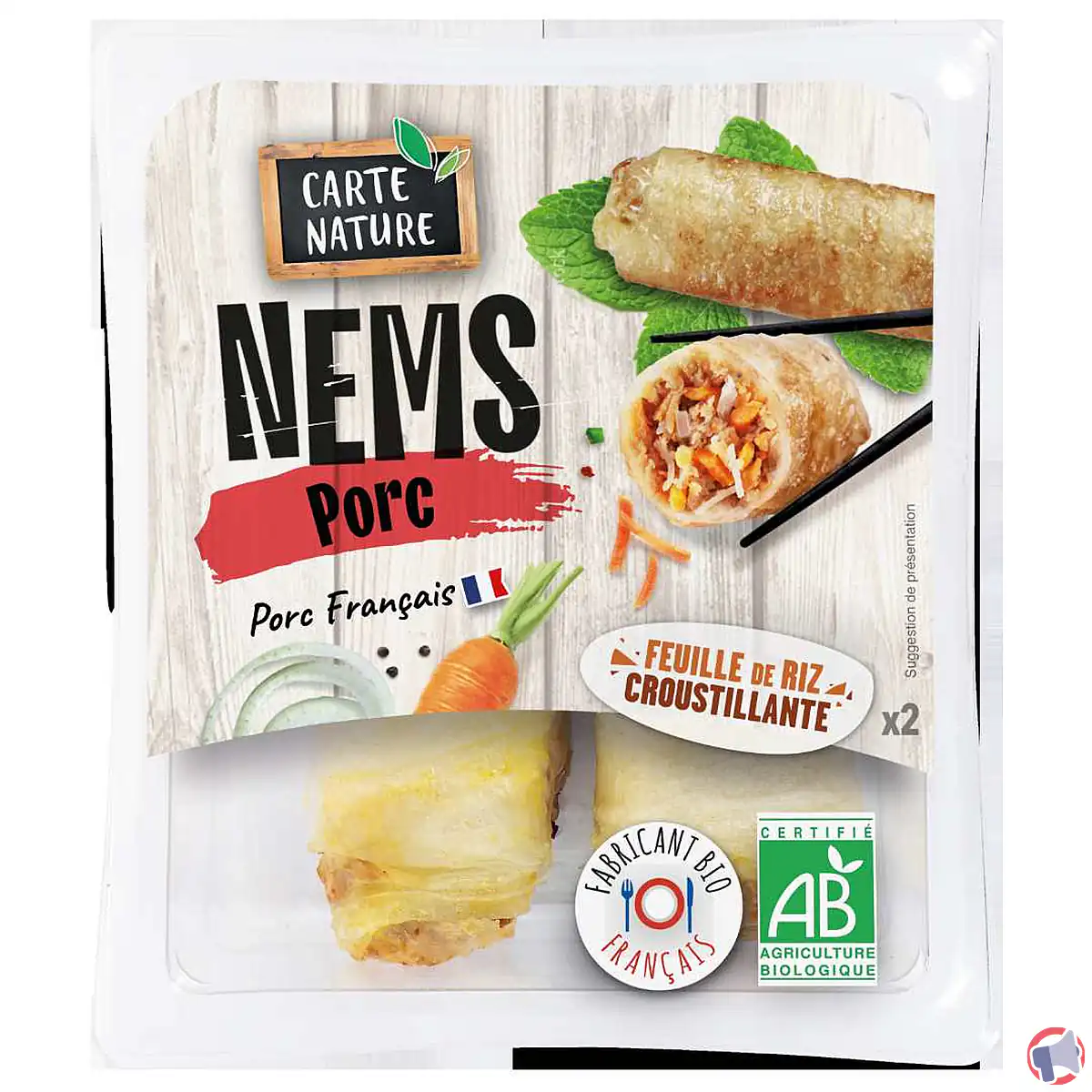 Rappel : carte nature nems porc 2x60g - vigilance et précautions pour les consommateurs