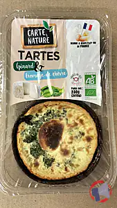 Rappel produit Tarte épinard chèvre Carte Nature