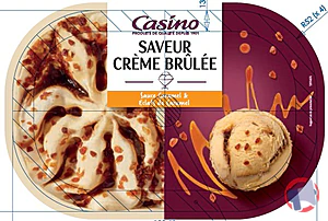 Rappel produit Bac saveur crème brûlée 492g / 1L CASINO