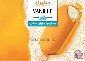 Rappel produit Bâtonnets vanille enrobage sorbet fruits exotiques x4 282g / 400ml CASINO CASINO