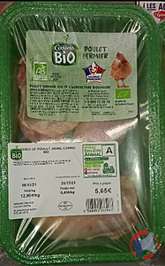 Rappel produit 2 Cuisses de poulet Bio Casino Bio