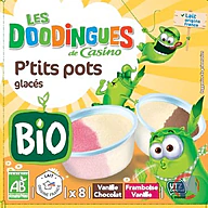 Rappel produit Petits pots glacés x8 480ml CASINO BIO DOODINGUES (photo numéro 1)