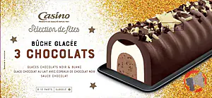 Rappel produit Bûche glacée 3 chocolats 534,1g / 1L CASINO CASINO