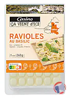Rappel produit Ravioles Basilic 240g CASINO CA VIENT D'ICI CASINO CA VIENT D'ICI (photo numéro 1)