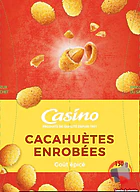 Rappel produit Casino Cacahuètes enrobées goût épicé, 150g, Casino