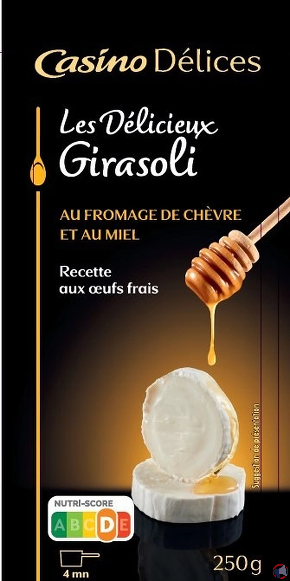 Rappel produit : Girasoli chèvre miel 250g de la marque Casino Délices pour risque de listeria