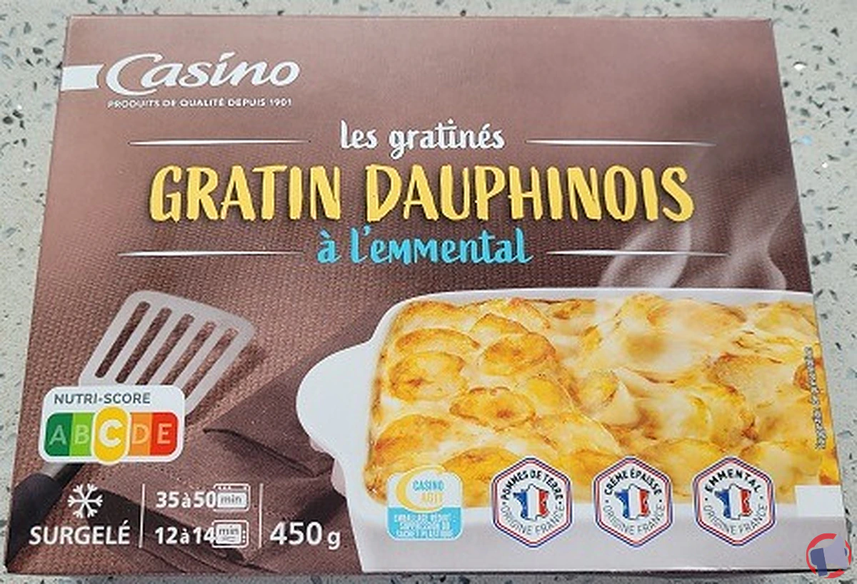 Rappel produit : gratin dauphinois à l'emmental surgelé Casino