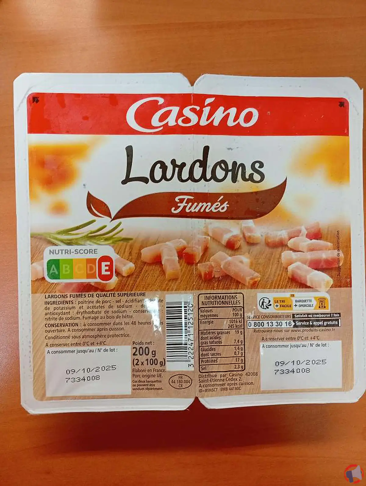 Rappel de sécurité : casino lardons fumés et risques potentiels