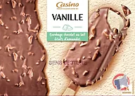 Rappel produit CASINO Maxi bâtonnets vanille enrobage chocolat au lait et amandes grillées x4 314g / 440ml Casino
