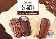 Rappel produit CASINO Les minis vanille enrobages chocolats lait, noir, blanc, lait & amandes x8 250,4g / 360ml CASINO