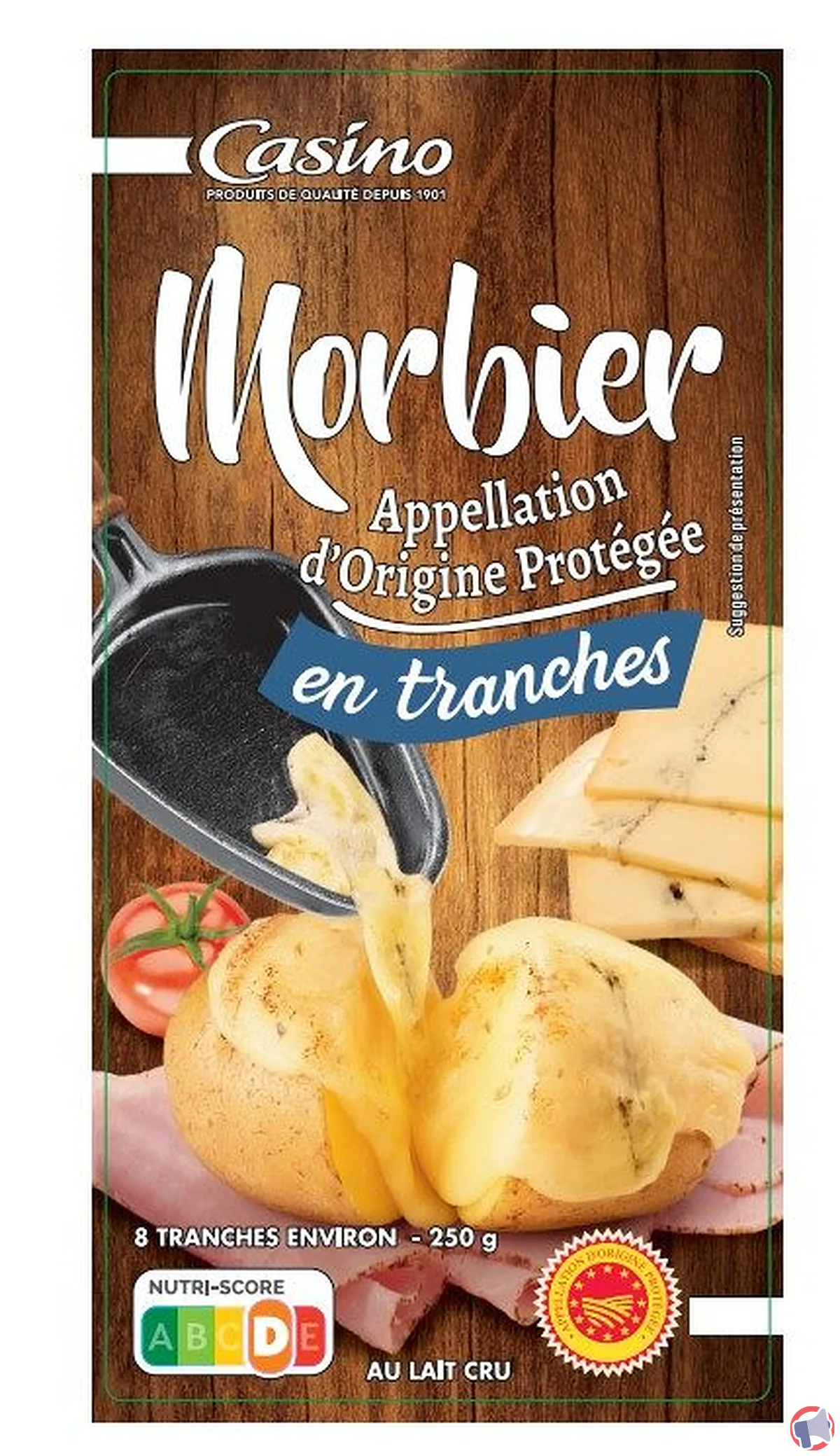 Rappel produit : Morbier AOP en tranches 250g Casino