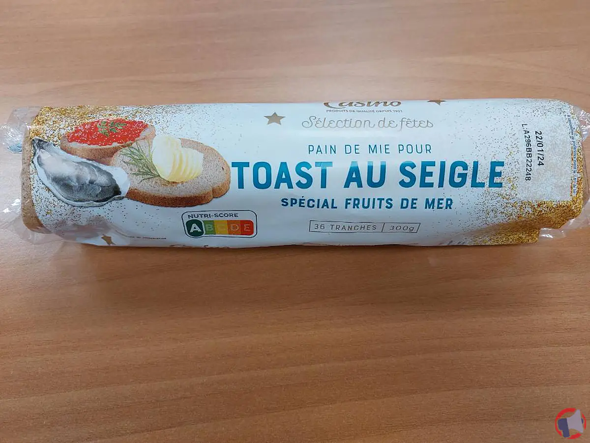 Rappel de produit : Pain de mie pour Toast Au Seigle de la marque Casino