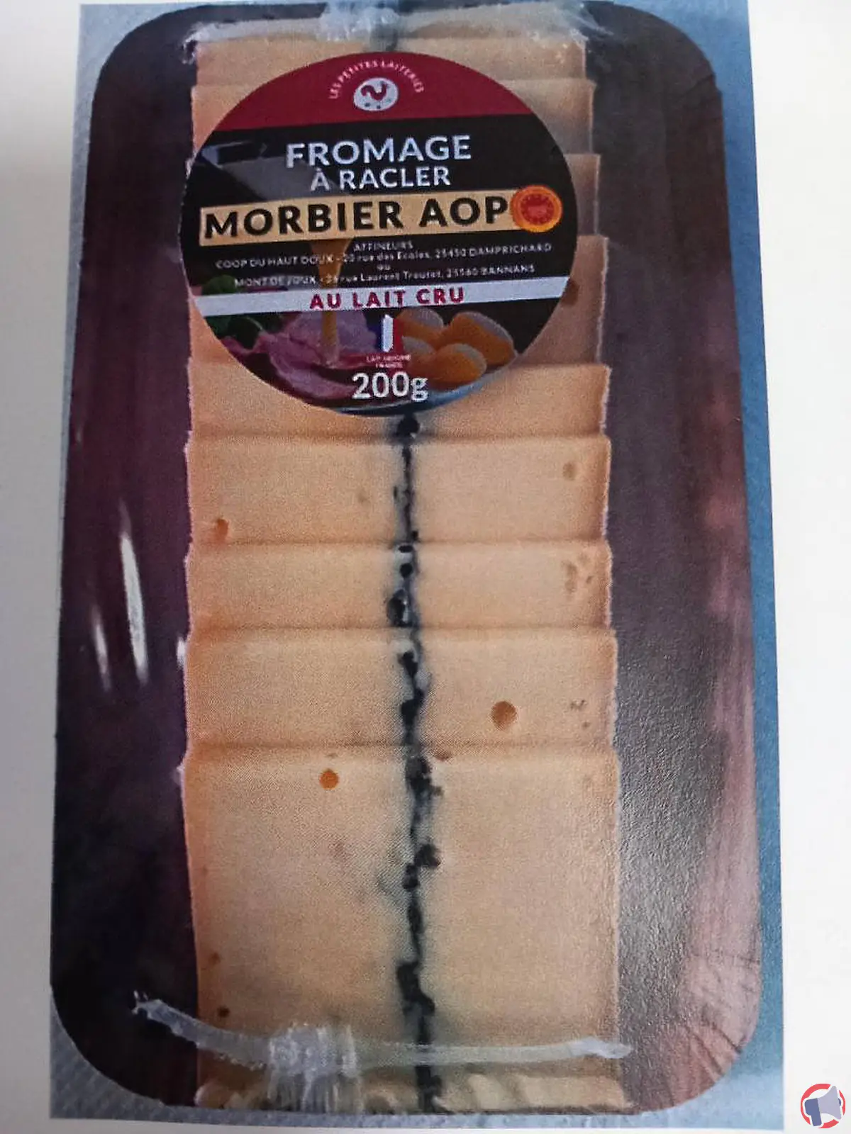 Rappel : cave dromoise barq – fromage racler morbier ao 20611