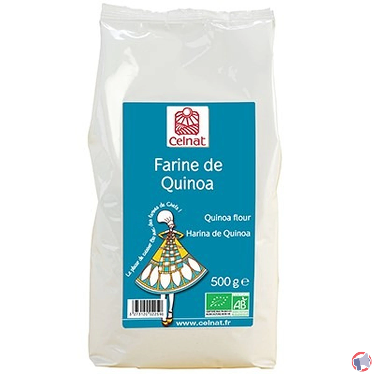 Rappel de produit : farine de quinoa Celnat pour présence d'aflatoxines