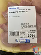 Rappel produit BLANQUETTE ** A MIJOTER Centre E. Leclerc Alsedis ZI NORD 67600 Sélestat (photo numéro 2)