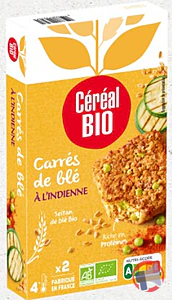 Rappel produit CARRÉS DE BLÉ À L’INDIENNE CEREAL BIO