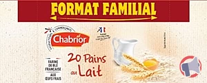 Rappel produit 20 Pains au Lait FORMAT FAMILIAL CHABRIOR