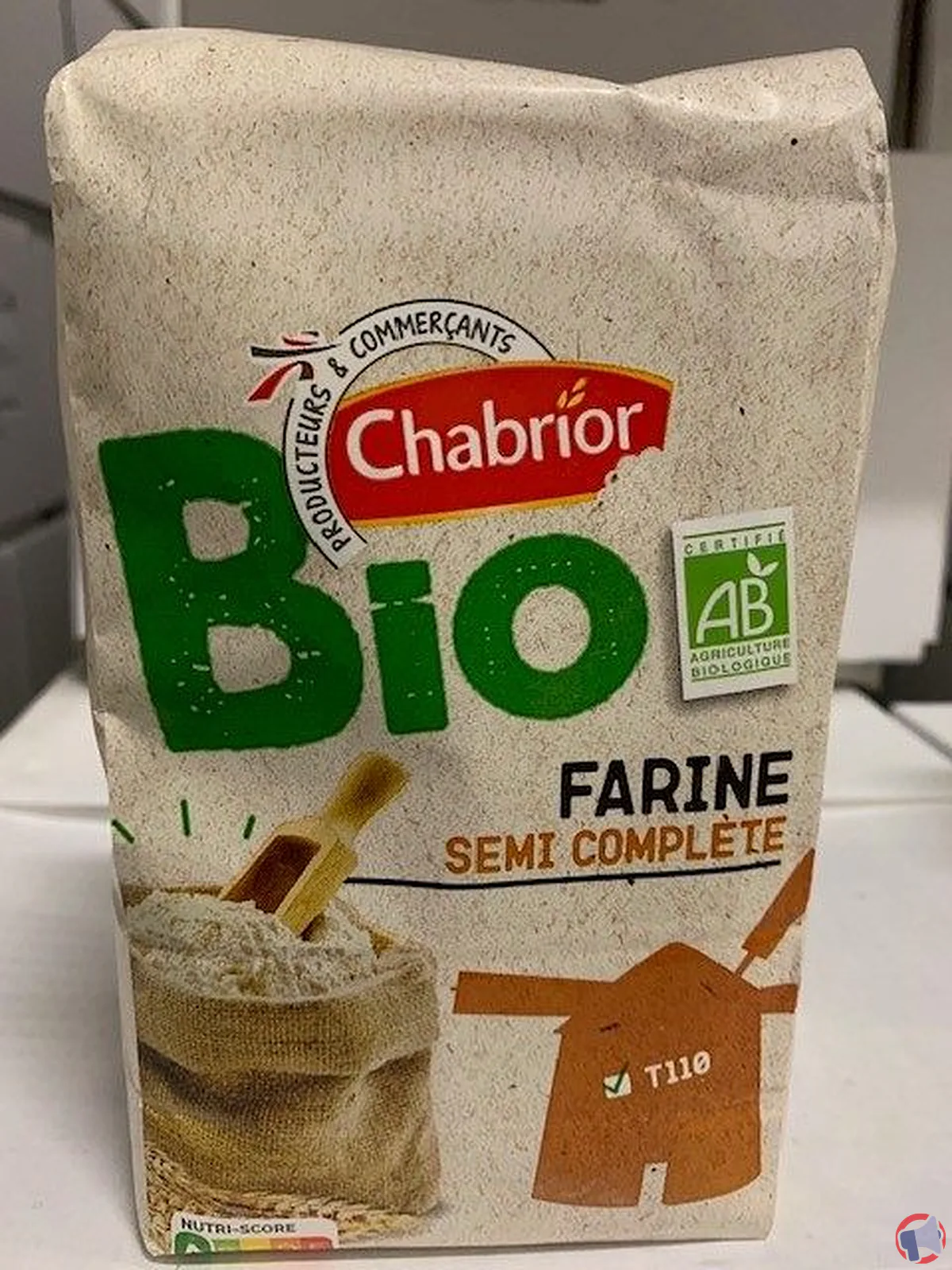 Rappel de produit : Farine de blé semi complète T110 Bio de la marque Chabrior