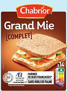 Rappel produit Grand Mie complet CHABRIOR CHABRIOR