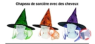 Rappel produit Chapeau de sorcière avec des cheveux Chapeau de sorcière avec des cheveux (photo numéro 1)