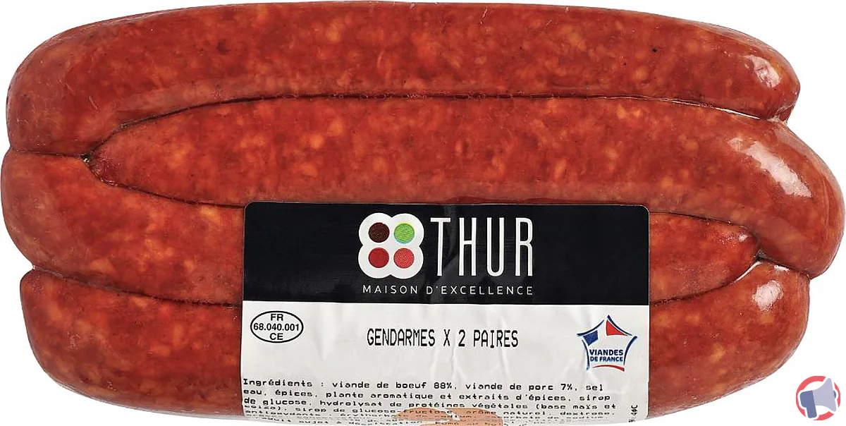 Rappel de produit : Gendarmes de la marque Charcuterie de la Thur pour risque de listériose