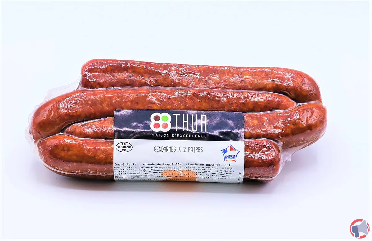 Rappel de produit : Gendarmes de la marque Charcuterie de la Thur