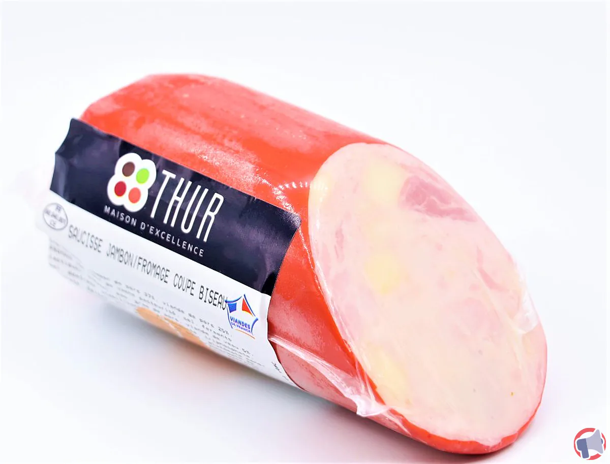 Rappel de produit : Saucisse de jambon fromage biseau de la marque Charcuterie de la Thur
