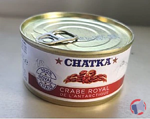 Rappel produit Crabe Royal de l’Antarctique 100 % chair 170g CHATKA