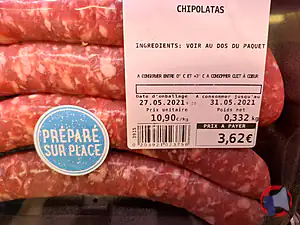 Rappel produit Chipolatas