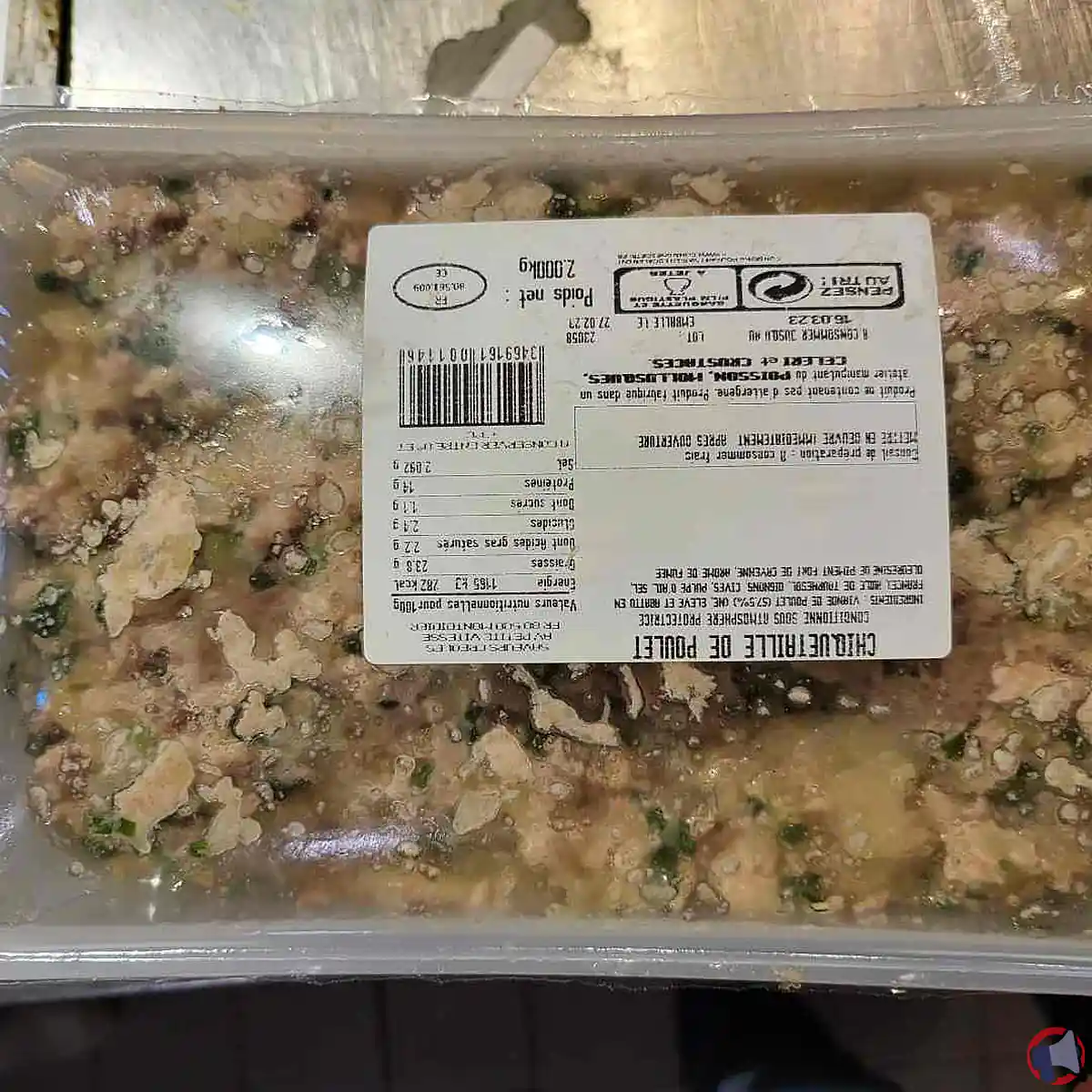 Rappel de produit : Chiquetaille de poulet vendu en stand animation