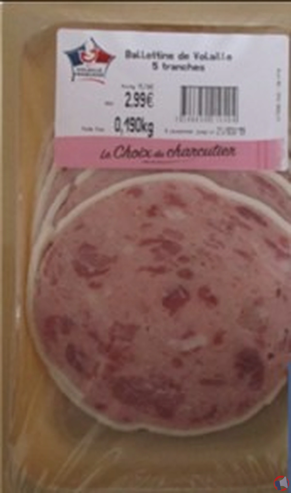 Rappel de la ballottine de volaille Le Choix du Charcutier pour risque de listériose