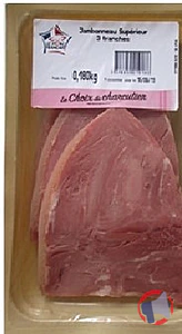 Rappel produit Jambonneau supérieur (3 tr) 180 g Le Choix du Charcutier