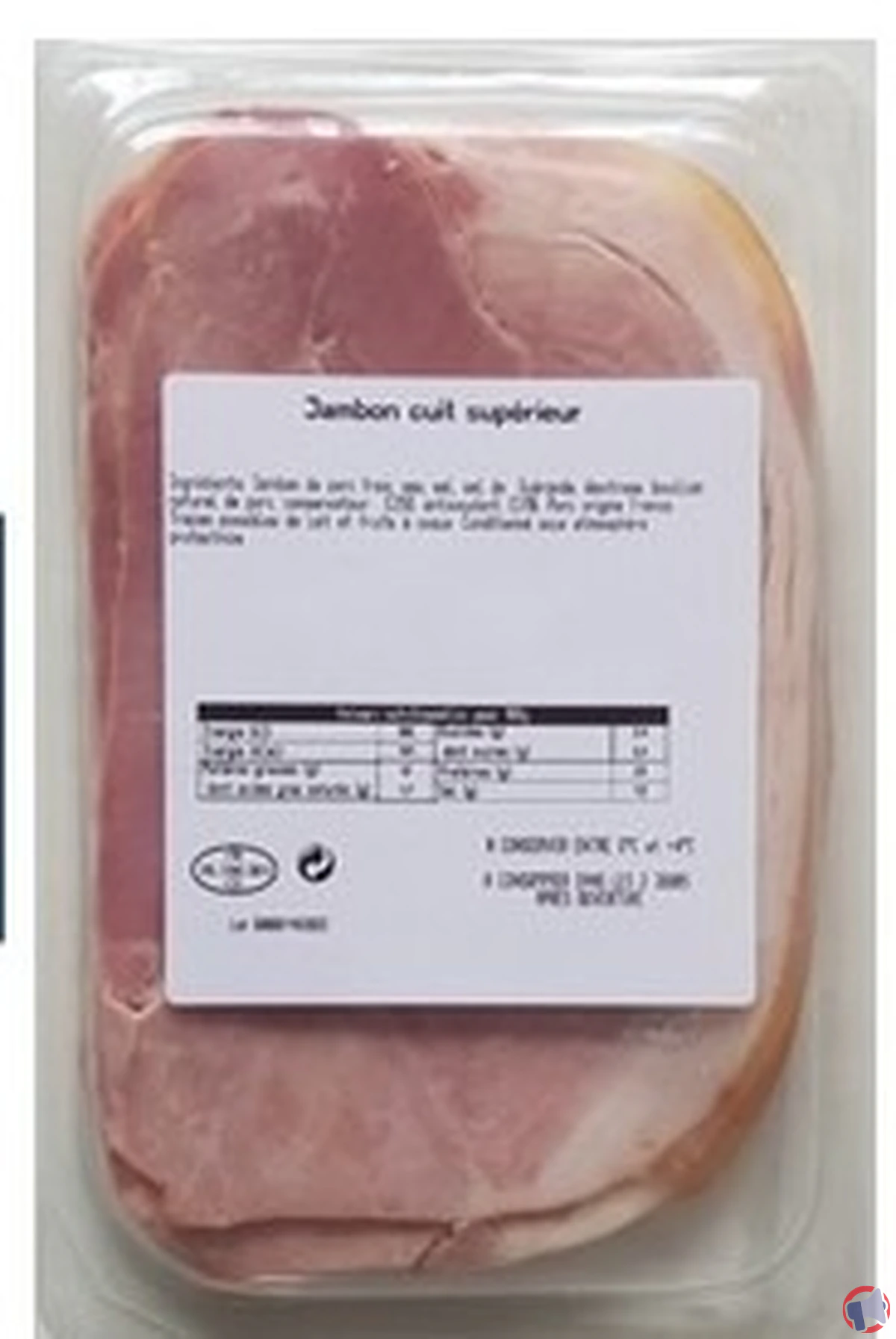Rappel de produits : jambons en tranches Le Choix du Charcutier