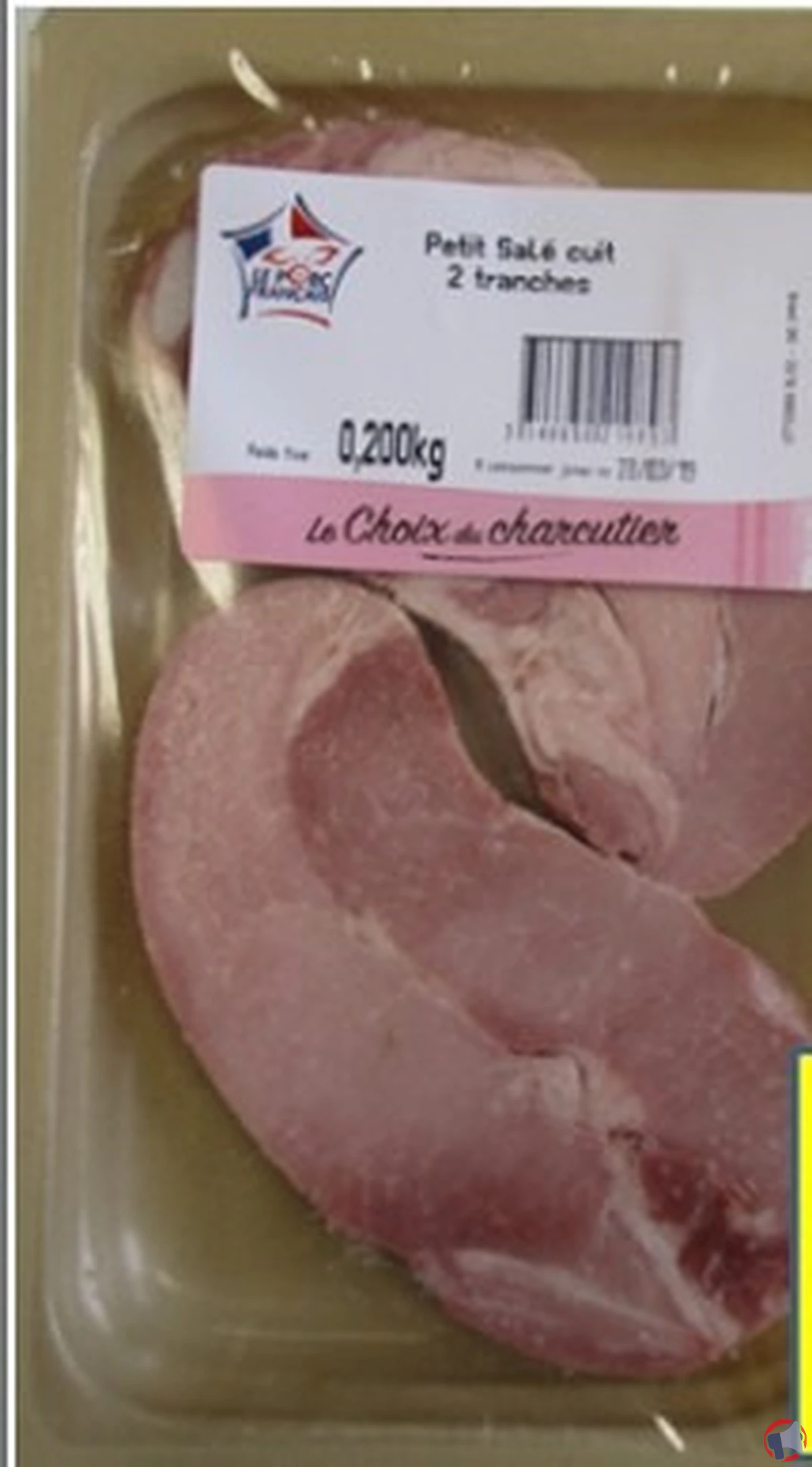 Rappel de produit : Petit Salé Cuit de la marque Le Choix du Charcutier