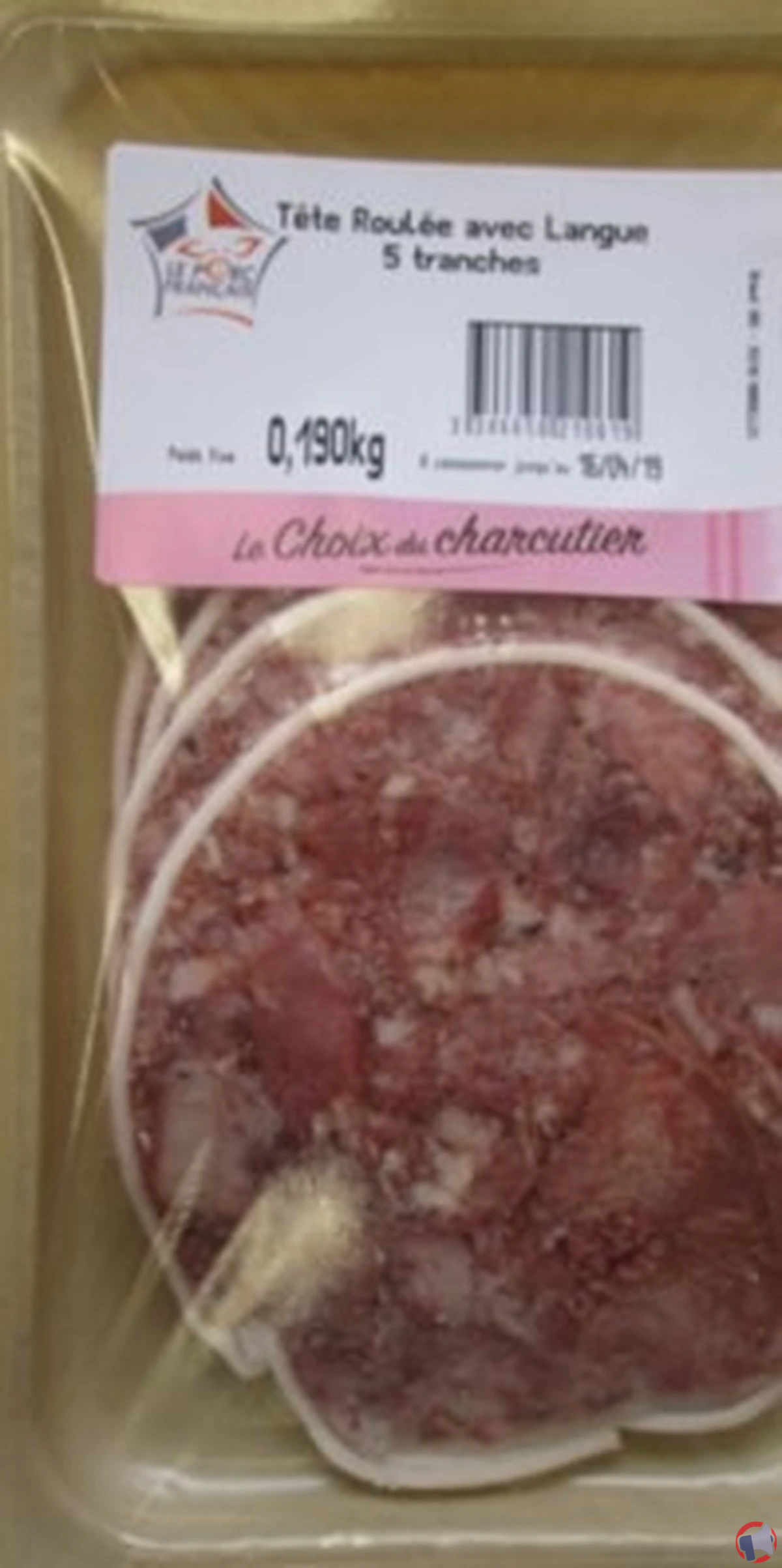 Rappel de produit : tête roulée avec langue de la marque Le Choix du Charcutier