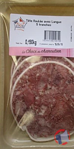 Rappel produit Tête Roulée avec langue (5 tranches) 190 g Le Choix du Charcutier
