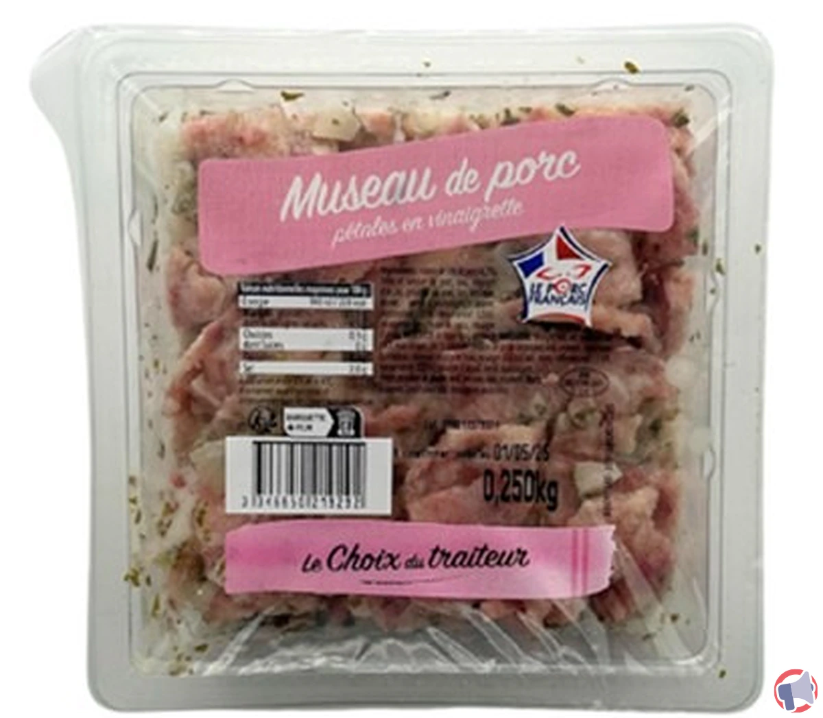 Choix traiteur museau de porc pétales vinaigrette : rappel sanitaire et mesures de sécurité