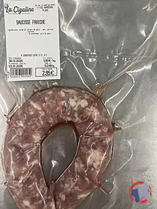 Rappel produit saucisse fraiche La cigaline